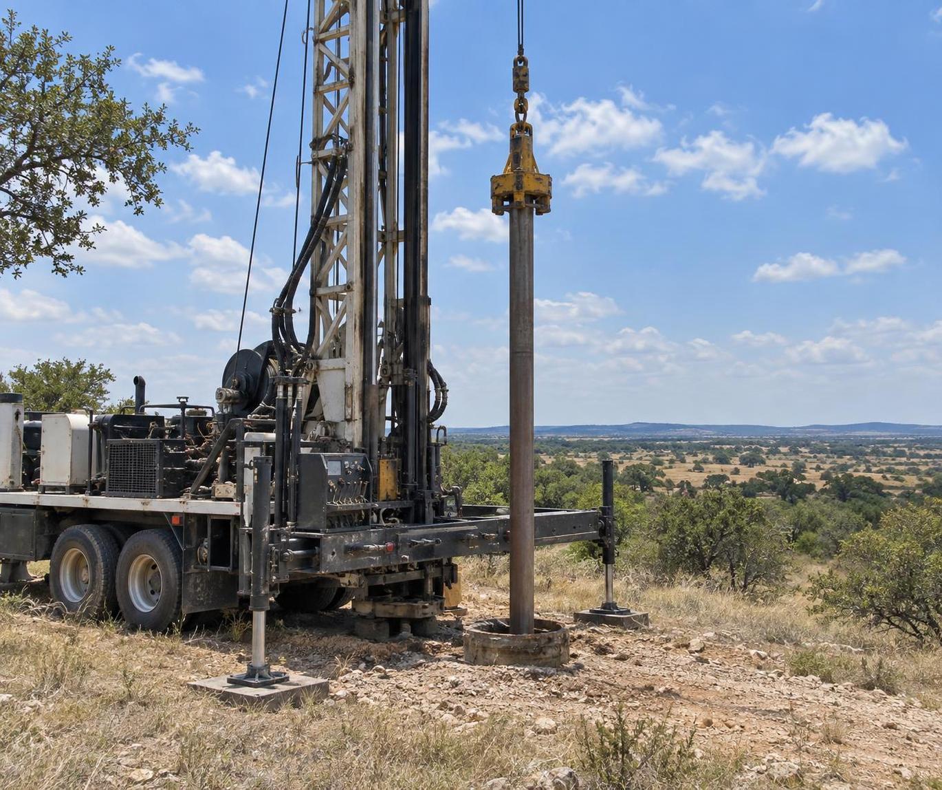 Active water well casing installation for Young County Texas planning Active water well casing installation for Young County Texas planning