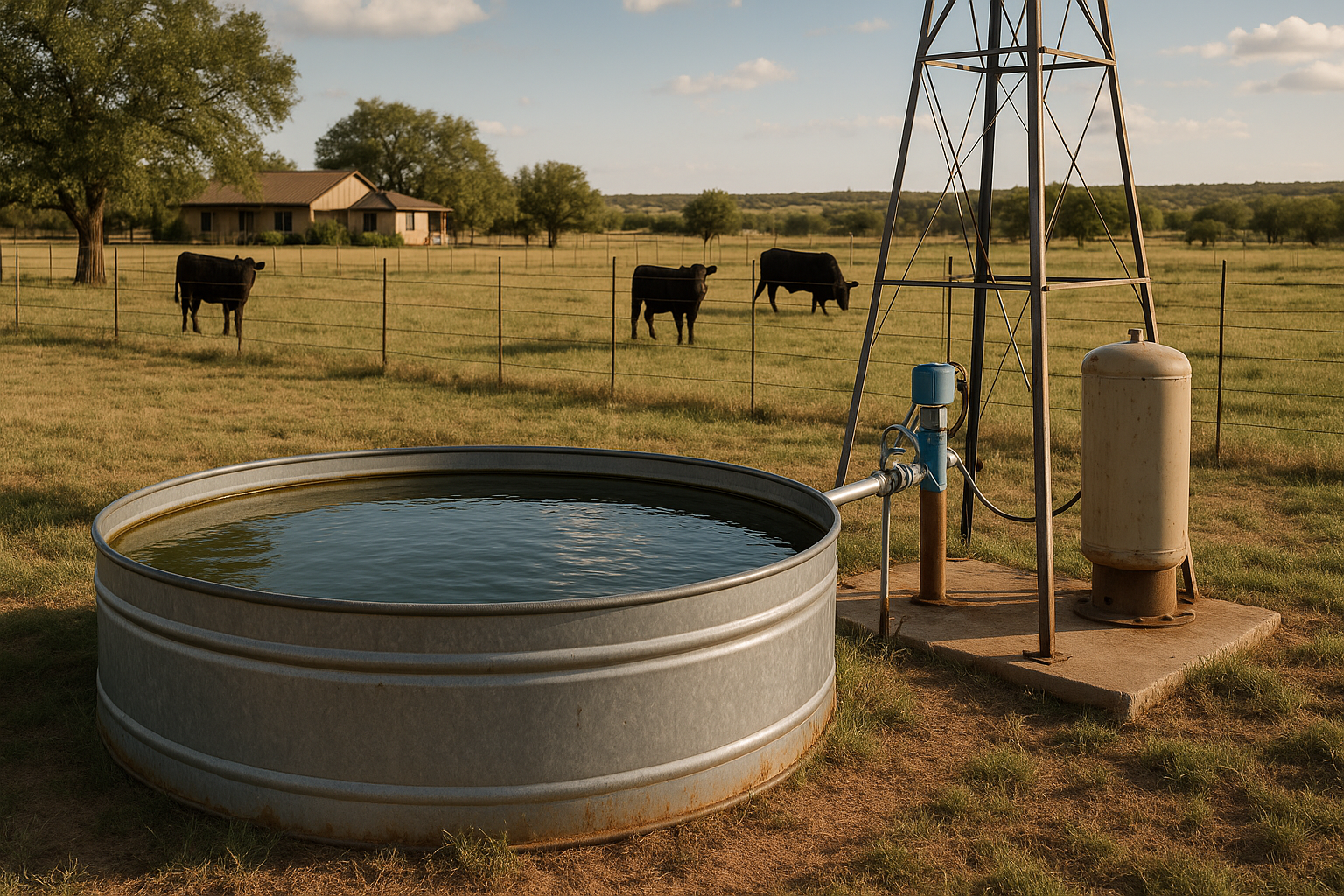Callahan County Texas Ranch Water Well Livestock water well system on a Callahan County Texas ranch