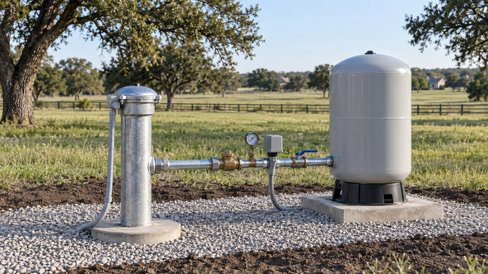 Rockwall County Water Wellhead and Pressure System