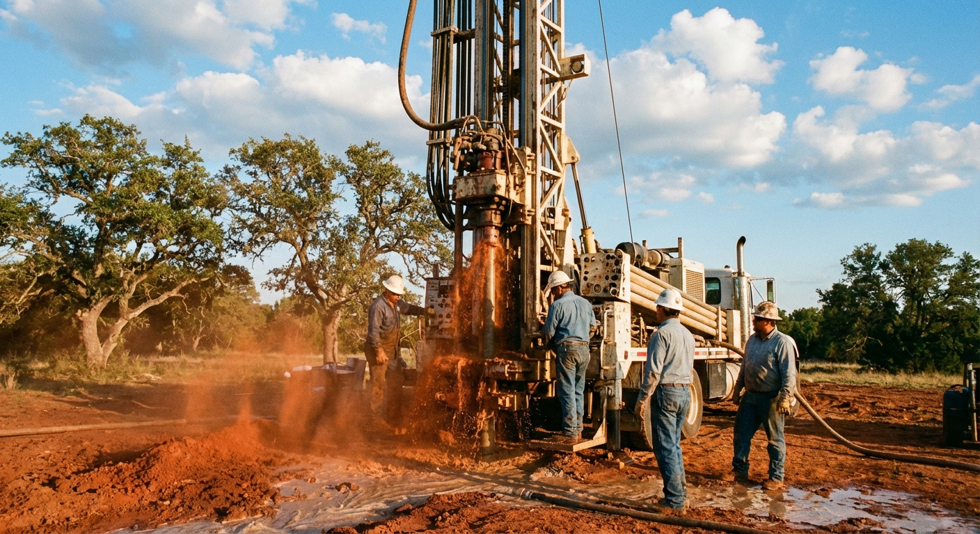Carrizo-Wilcox Aquifer Texas rural property water well Carrizo-Wilcox Aquifer Texas rural property with private water well in East Central Texas