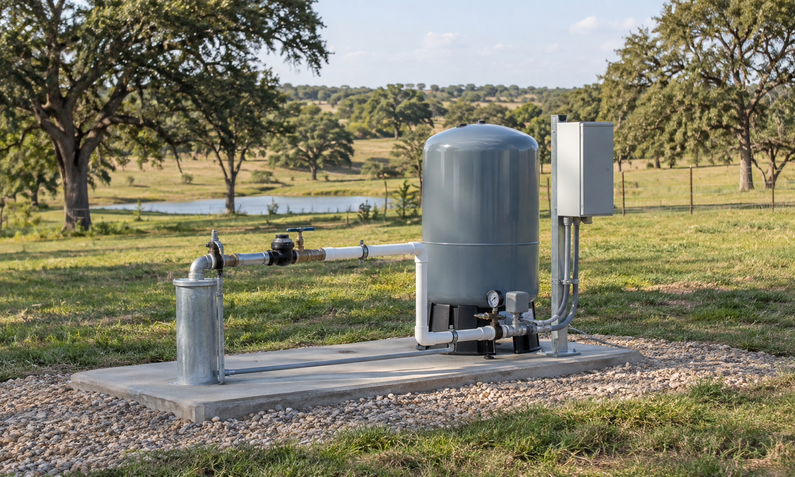 Austin County Water Wellhead and Pressure System