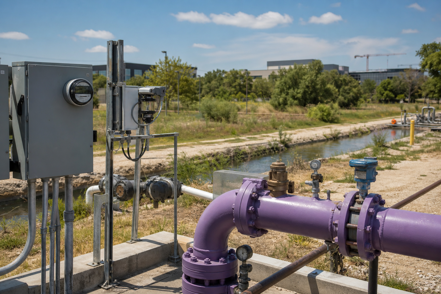 Austin Texas reclaimed water infrastructure for high water use industries