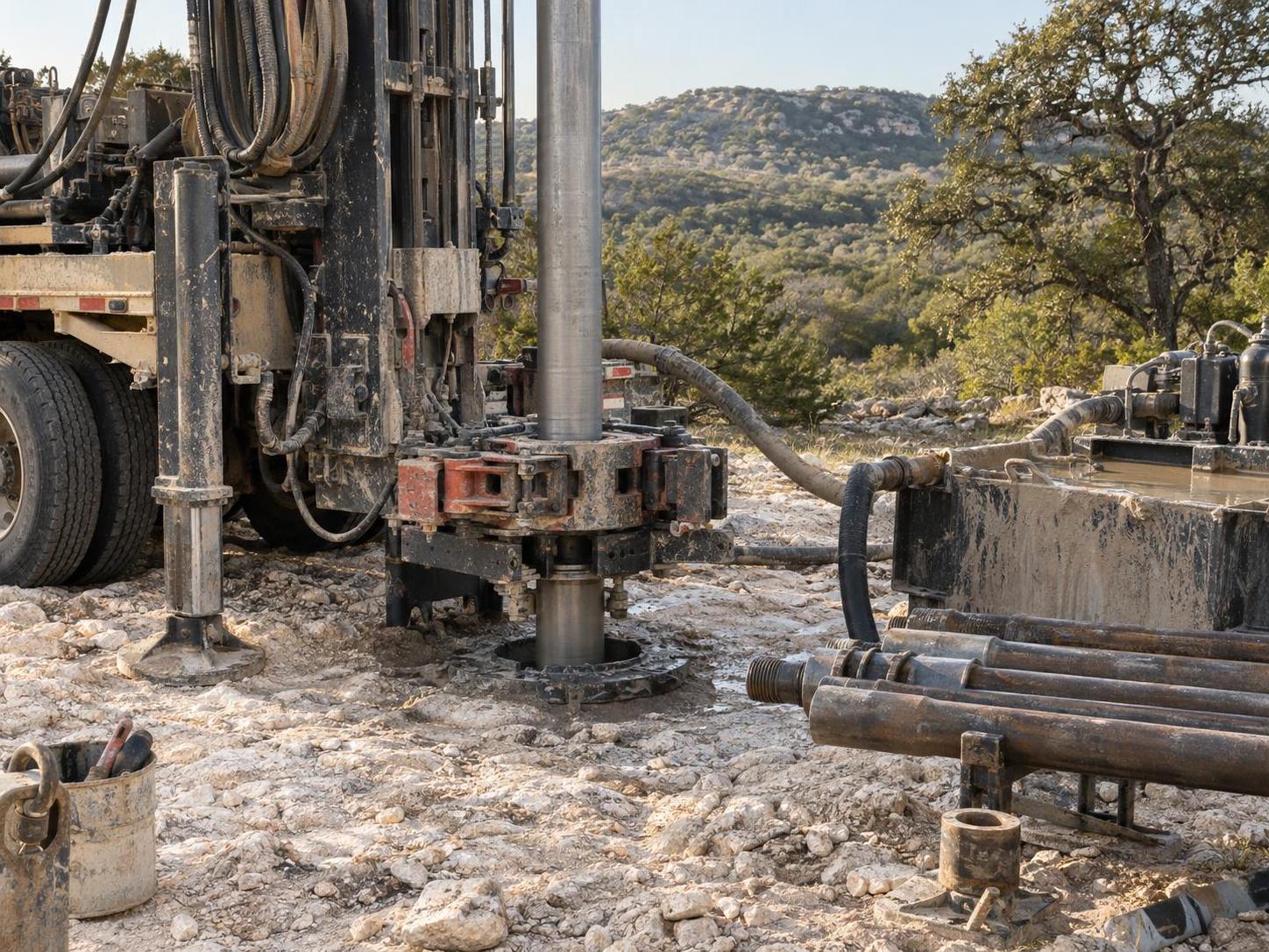 Water well casing installation for Bandera County Texas planning
