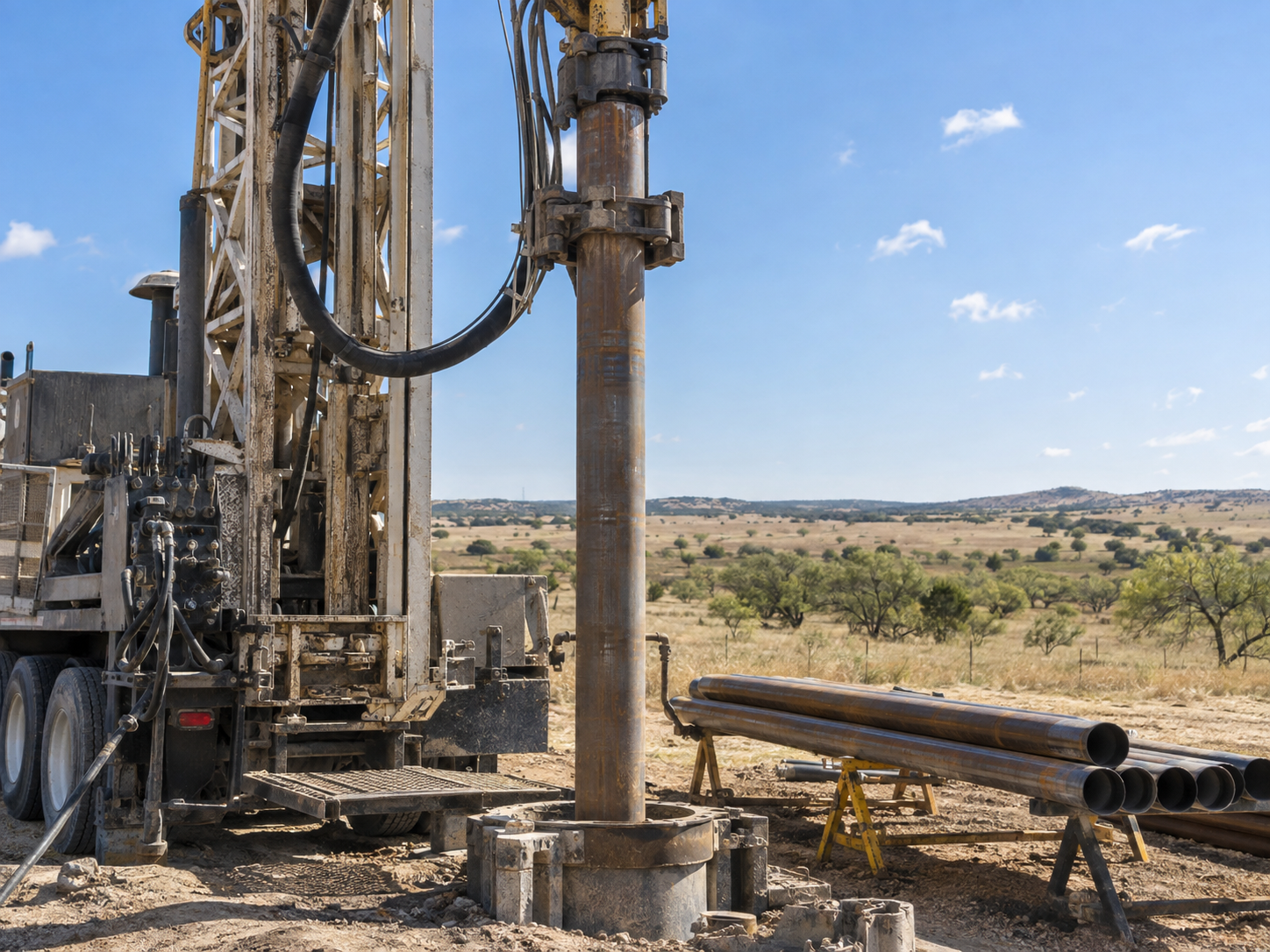 Water well casing installation for Baylor County Texas planning