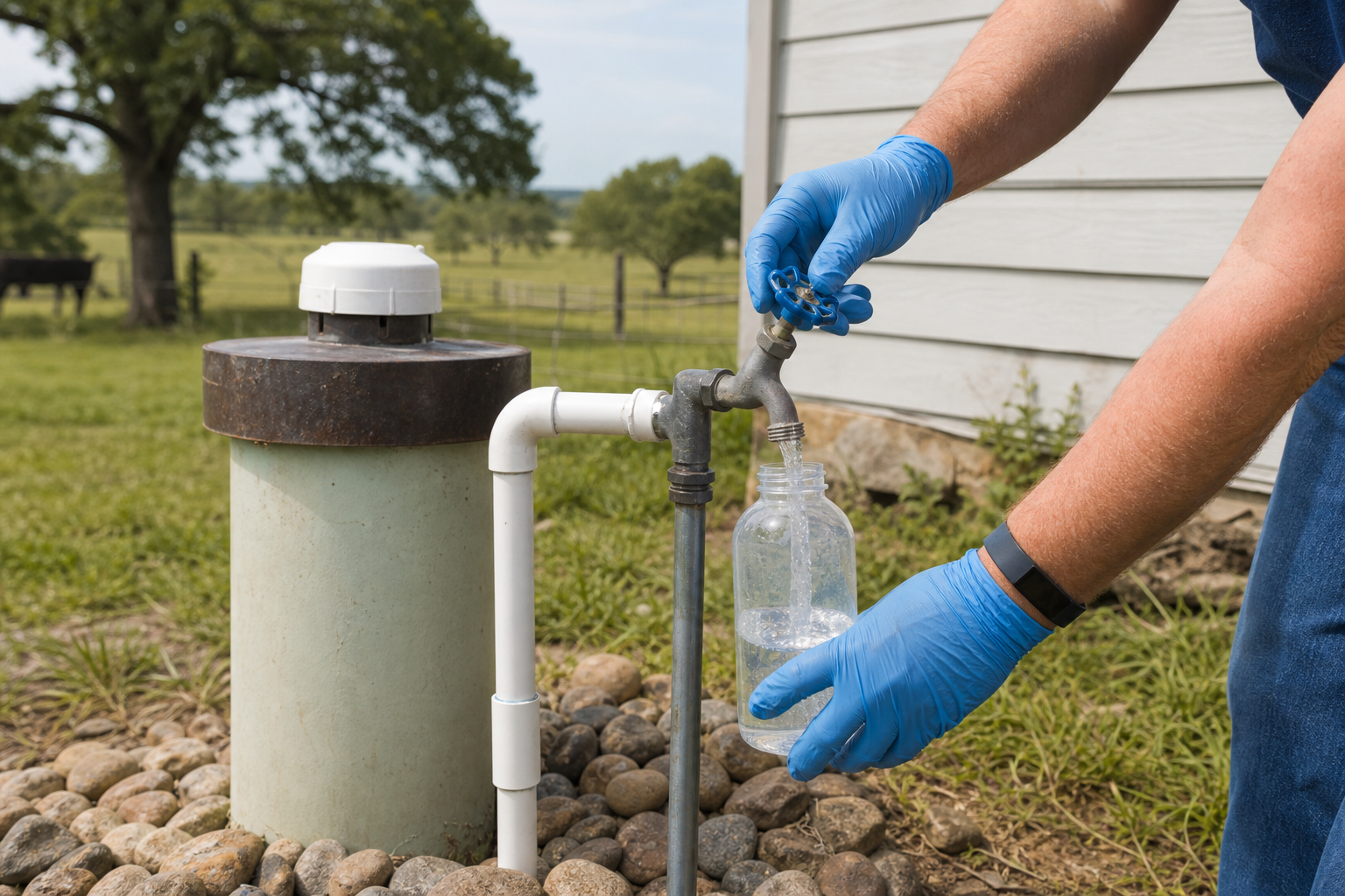 Texas private well coliform bacteria follow-up sampling from a sanitary spigot