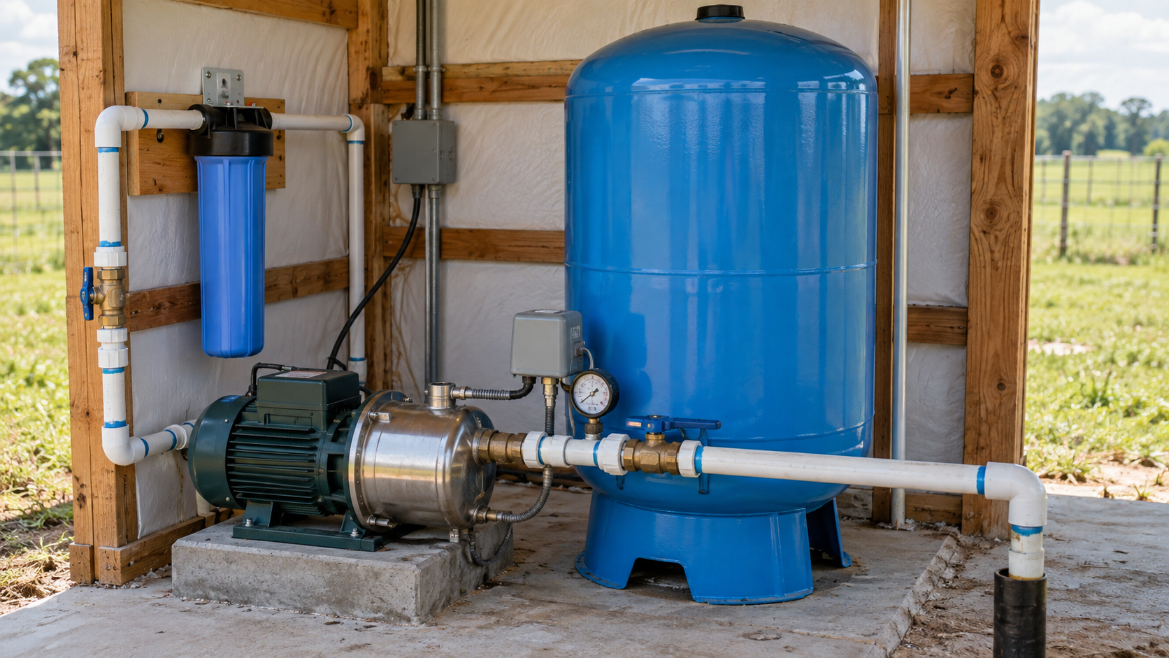 Private well pressure system for Colorado County, Texas planning