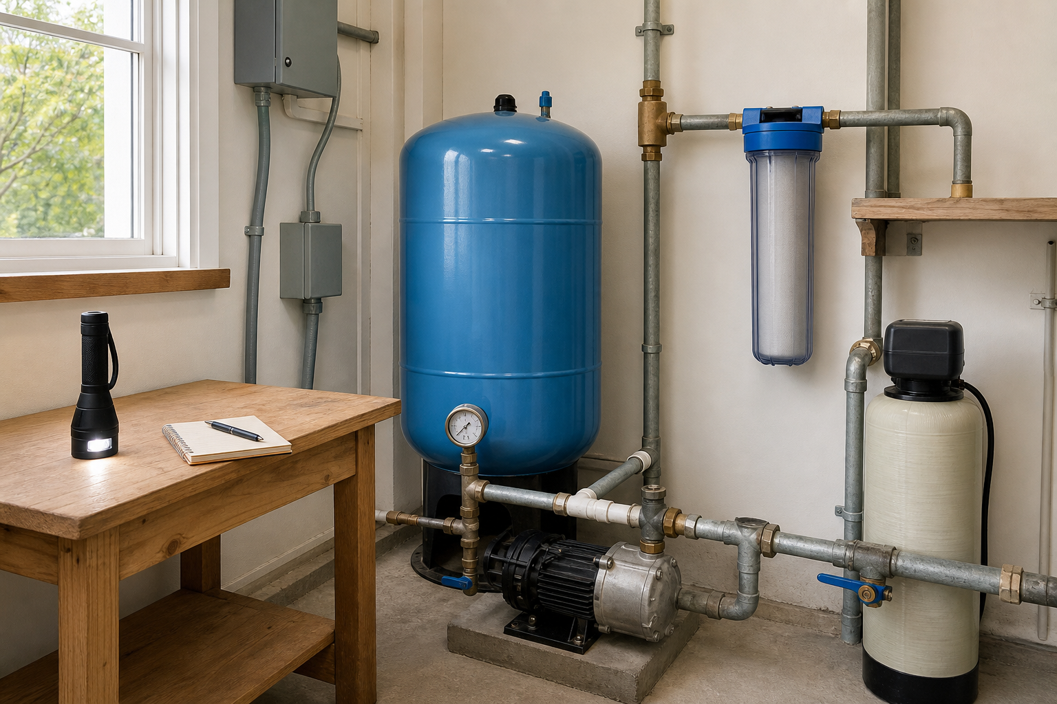 Texas private well equipment prepared for vacant property maintenance checks