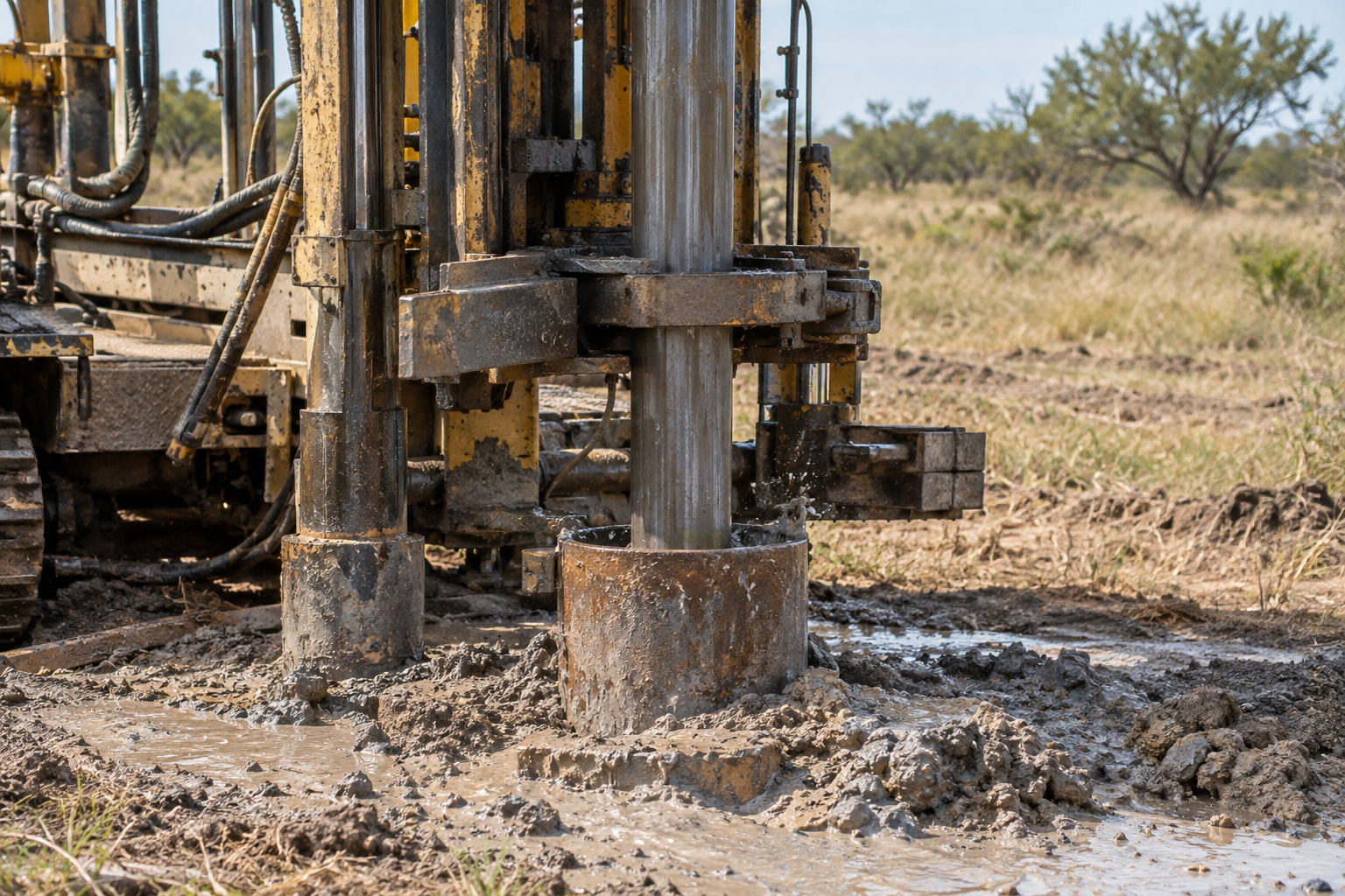 Active water well casing drilling for Bee County Texas planning