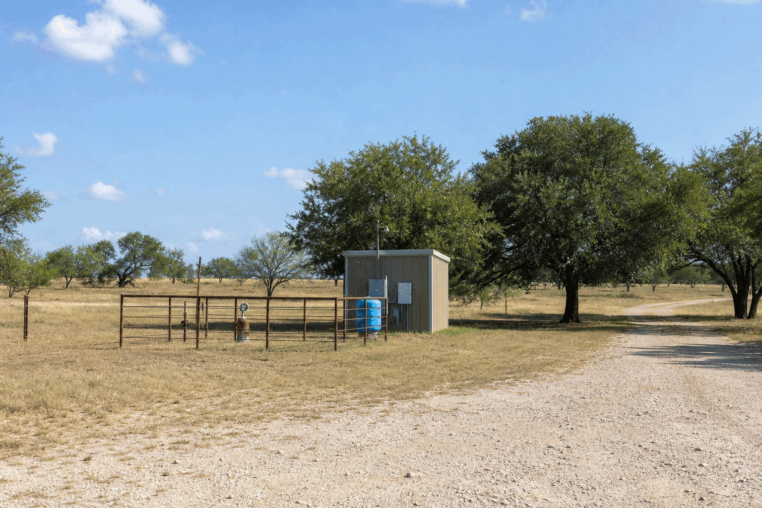 Illustrative South Texas ranch homesite and private well planning scene