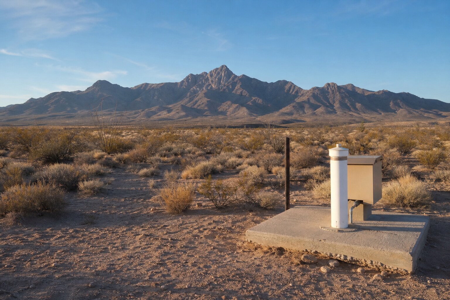 Hueco-Mesilla Bolsons Aquifer Texas private well in El Paso County Hueco-Mesilla Bolsons Aquifer Texas private well near the Franklin Mountains in El Paso County