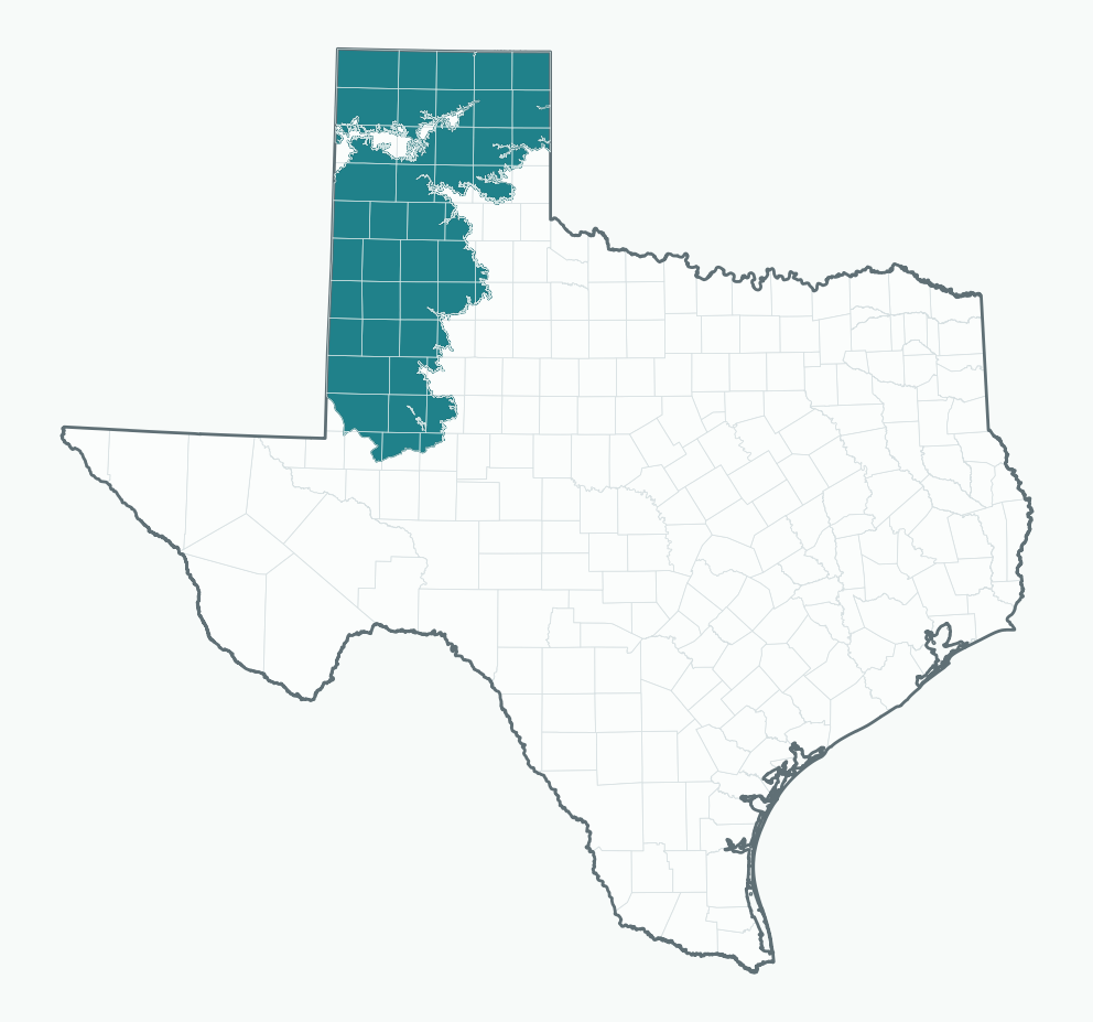 Ogallala Aquifer map showing the Texas High Plains region