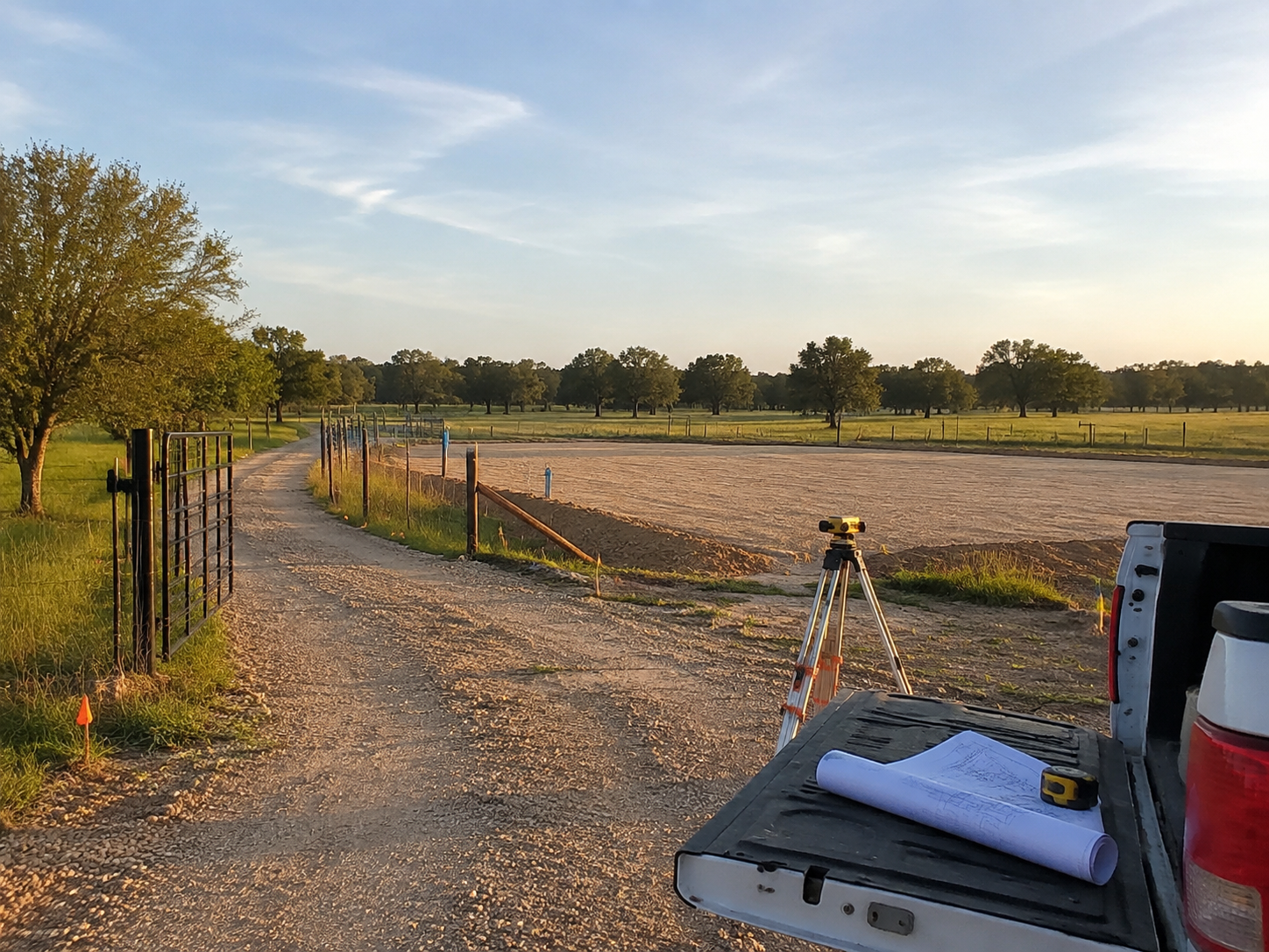 Rural well site access planning in Limestone County Texas