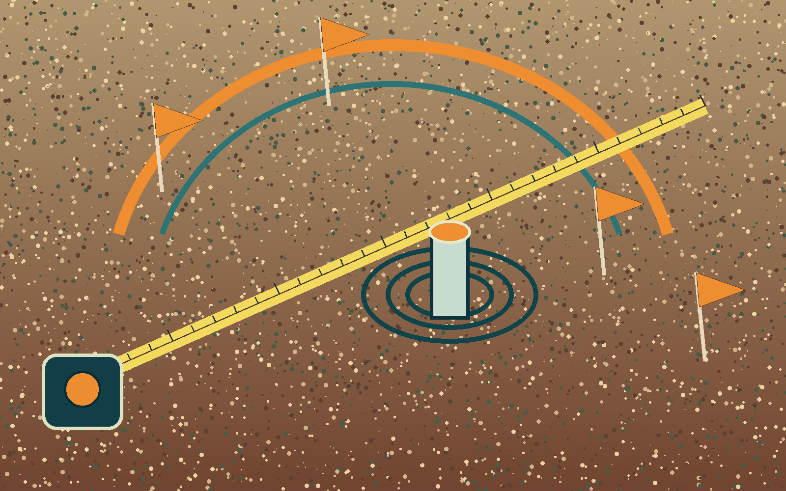 Illustrated measuring tape, survey stakes, utility markings, and capped casing area for Robertson County planning