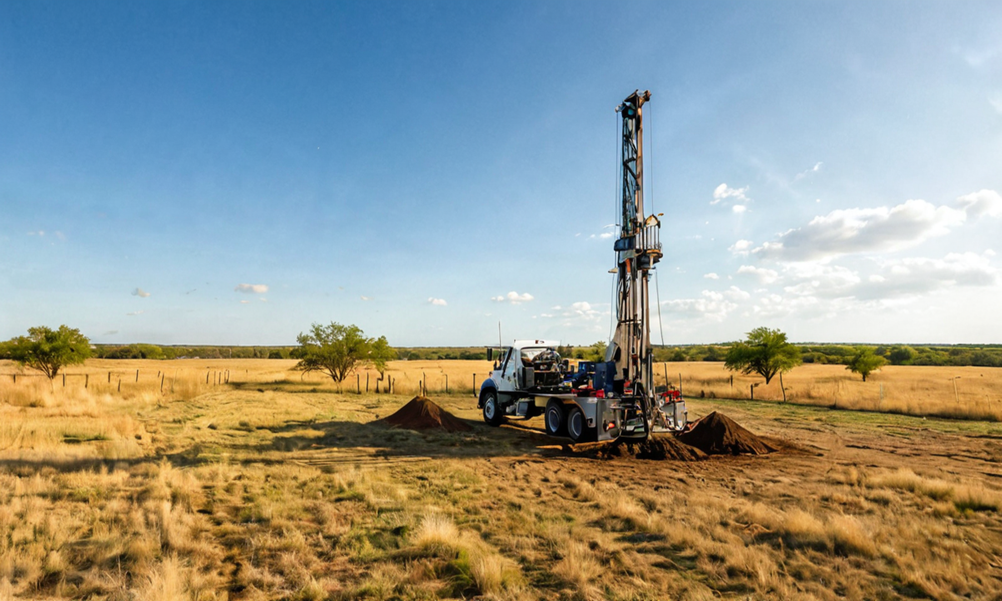 Water well drilling equipment for Decatur Texas property planning